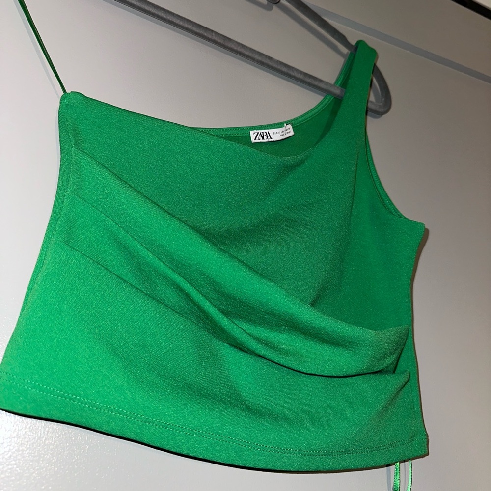 Zara One Shoulder Crop Top